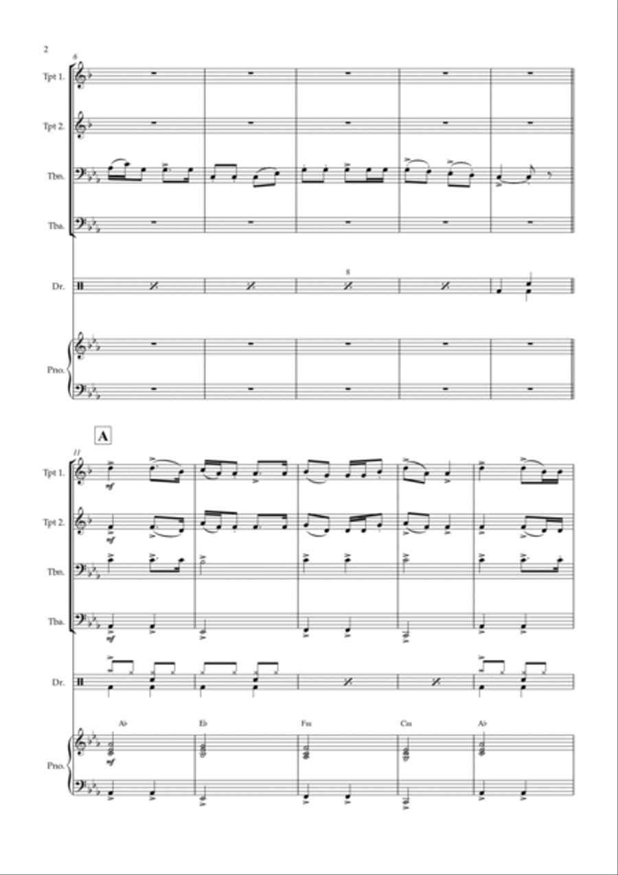 Wellerman Brass Quartet scores gallery preview page 2
