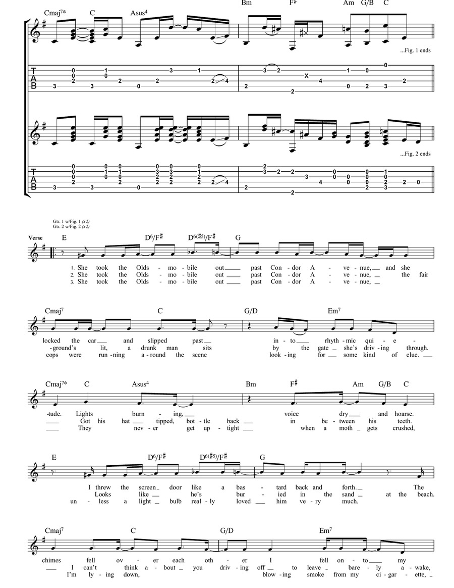 Condor Ave. Guitar Tablature scores gallery preview page 2
