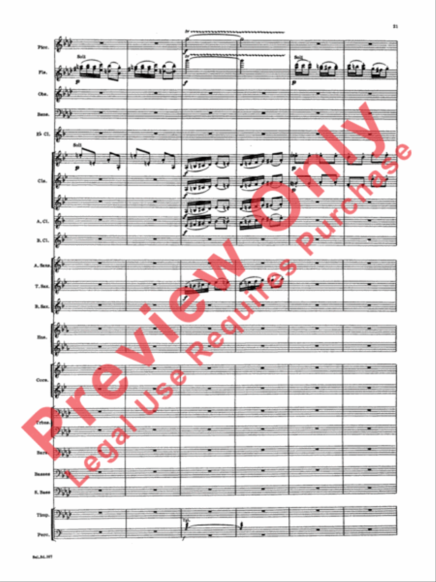 March and Procession of Bacchus Concert Band scores gallery preview page 20