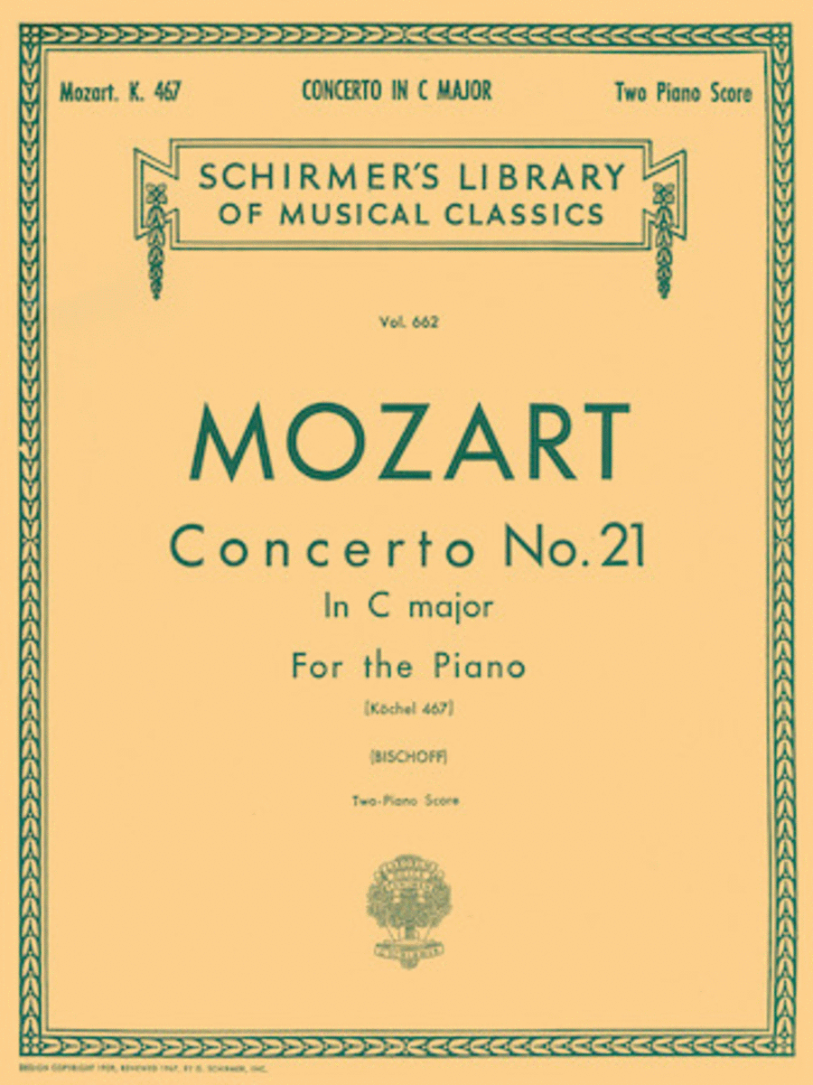 Wolfgang Amadeus Mozart: Concerto No. 21 In C, K.467 - Piano Duet