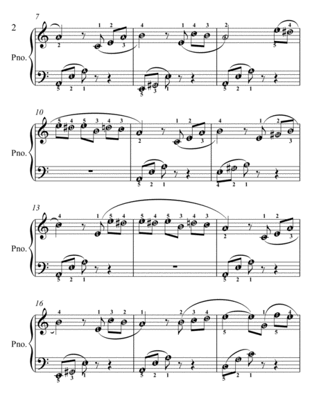 Fur Elise Easiest Piano Sheet Music for Beginner Pianists