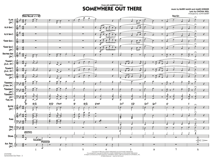 Somewhere Out There - Full Score Jazz Ensemble scores gallery preview page 2