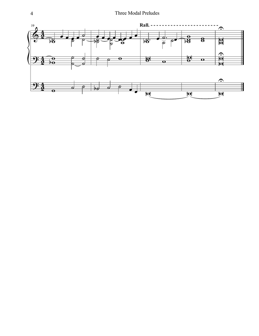 Three Modal Preludes (for Organ) Organ Solo scores gallery preview page 4