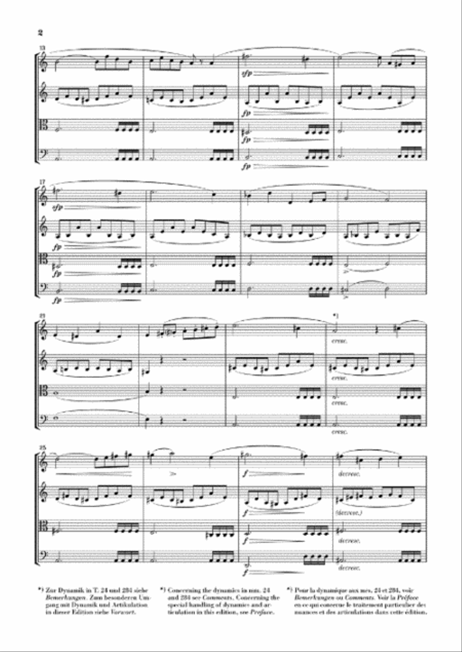 String Quartet in A Minor, Op. 29, D. 804 “Rosamunde” String Quartet scores gallery preview page 3