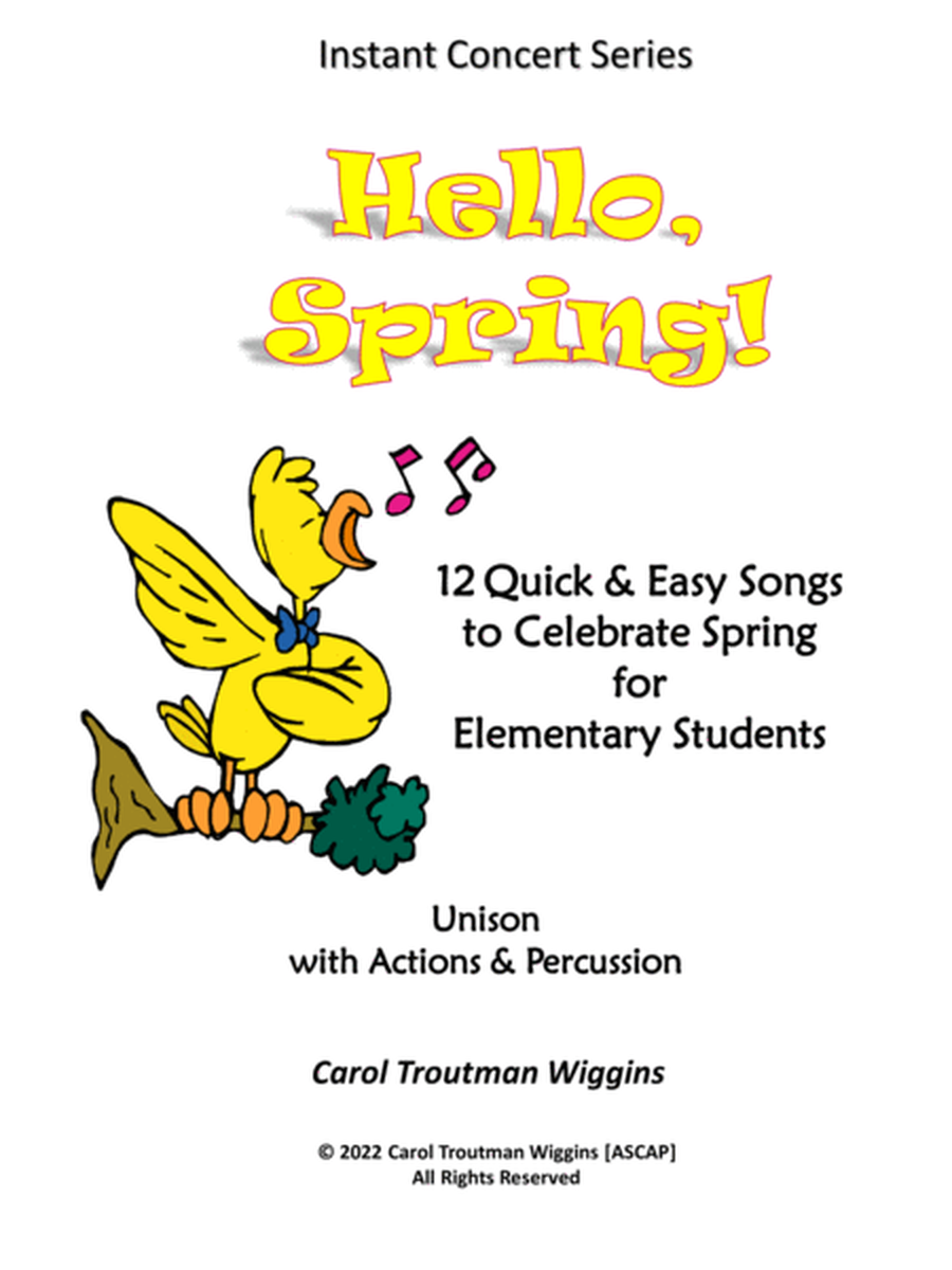 Hello, Spring! (12 Quick & Easy Songs to Celebrate Spring for Elementary Students) image number null