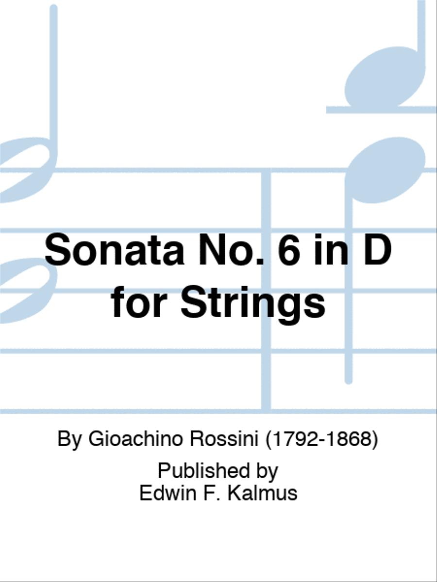 Sonata No. 6 in D for Strings String Orchestra scores gallery preview page 1