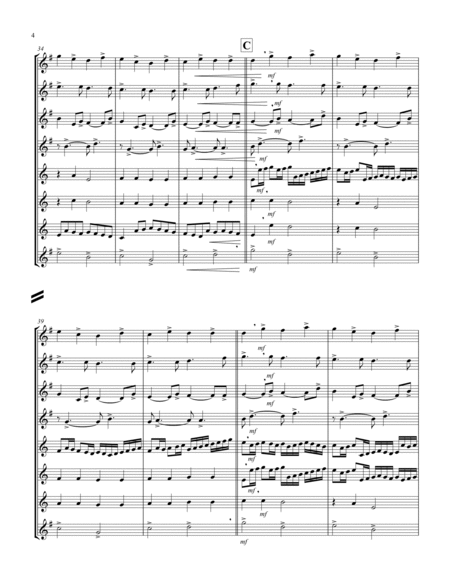 Canon (Pachelbel) (Bb) (Saxophone Octet - 4 Alto, 3 Tenor, 1 Bari) (3 Tenor lead) image number null