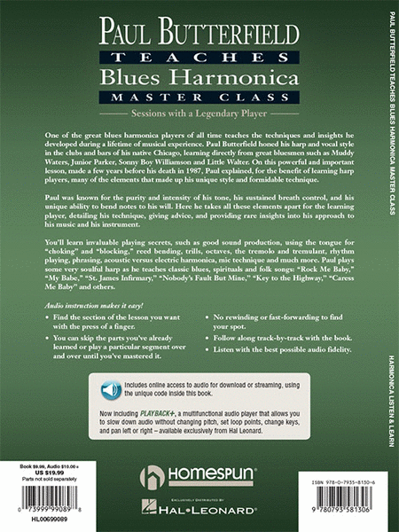 Paul Butterfield – Blues Harmonica Master Class image number null