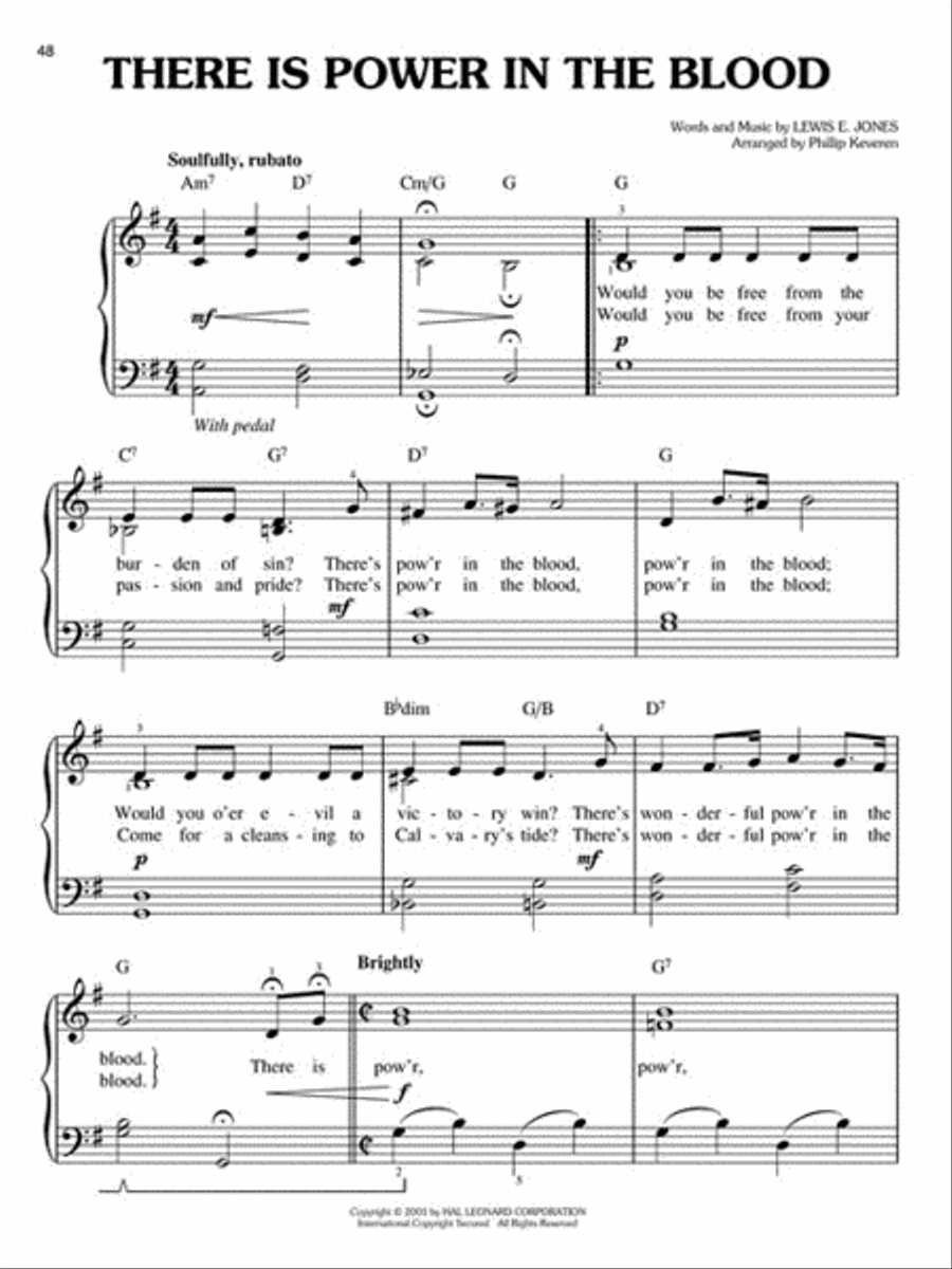 Gospel Treasures Easy Piano scores gallery preview page 3