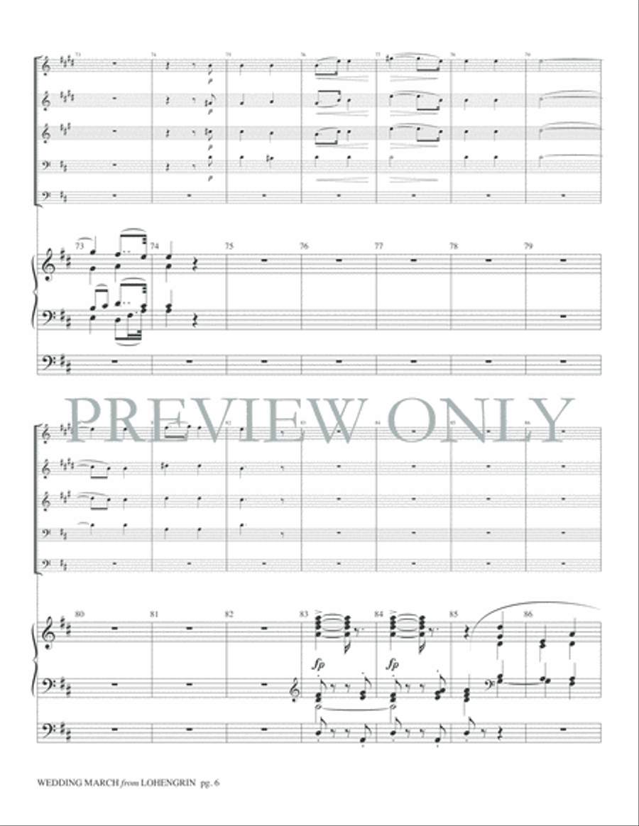 Wedding March from Lohengrin Brass Ensemble scores gallery preview page 8