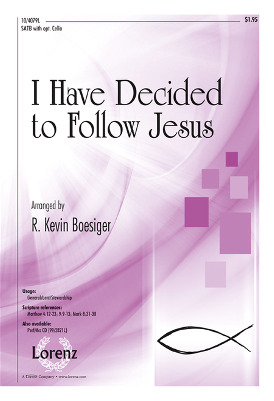 I Have Decided to Follow Jesus 4-Part scores gallery preview page 1