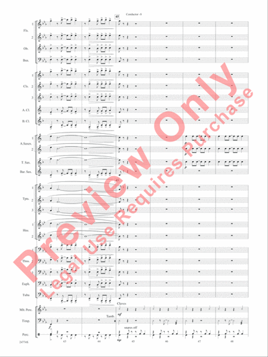 The Magnificent Seven Concert Band scores gallery preview page 11