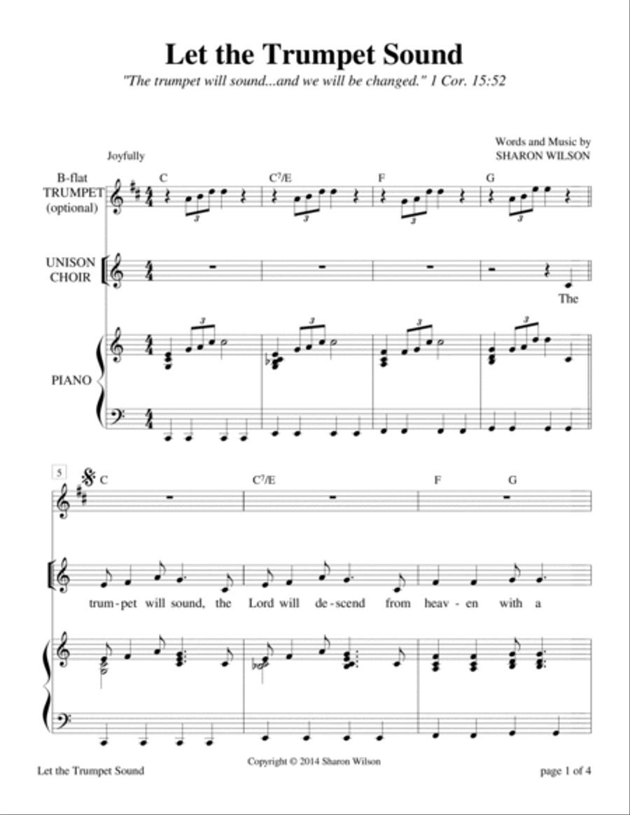 Let the Trumpet Sound Piano, Vocal, Guitar scores gallery preview page 5