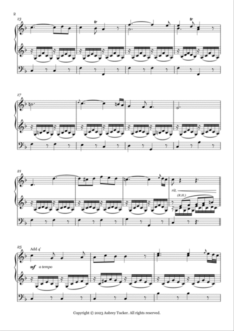 Organ: Laudate Dominum - Vesperae Solennes de Confessore (K. 339, No. 5) - W. A. Mozart Organ Solo scores gallery preview page 3