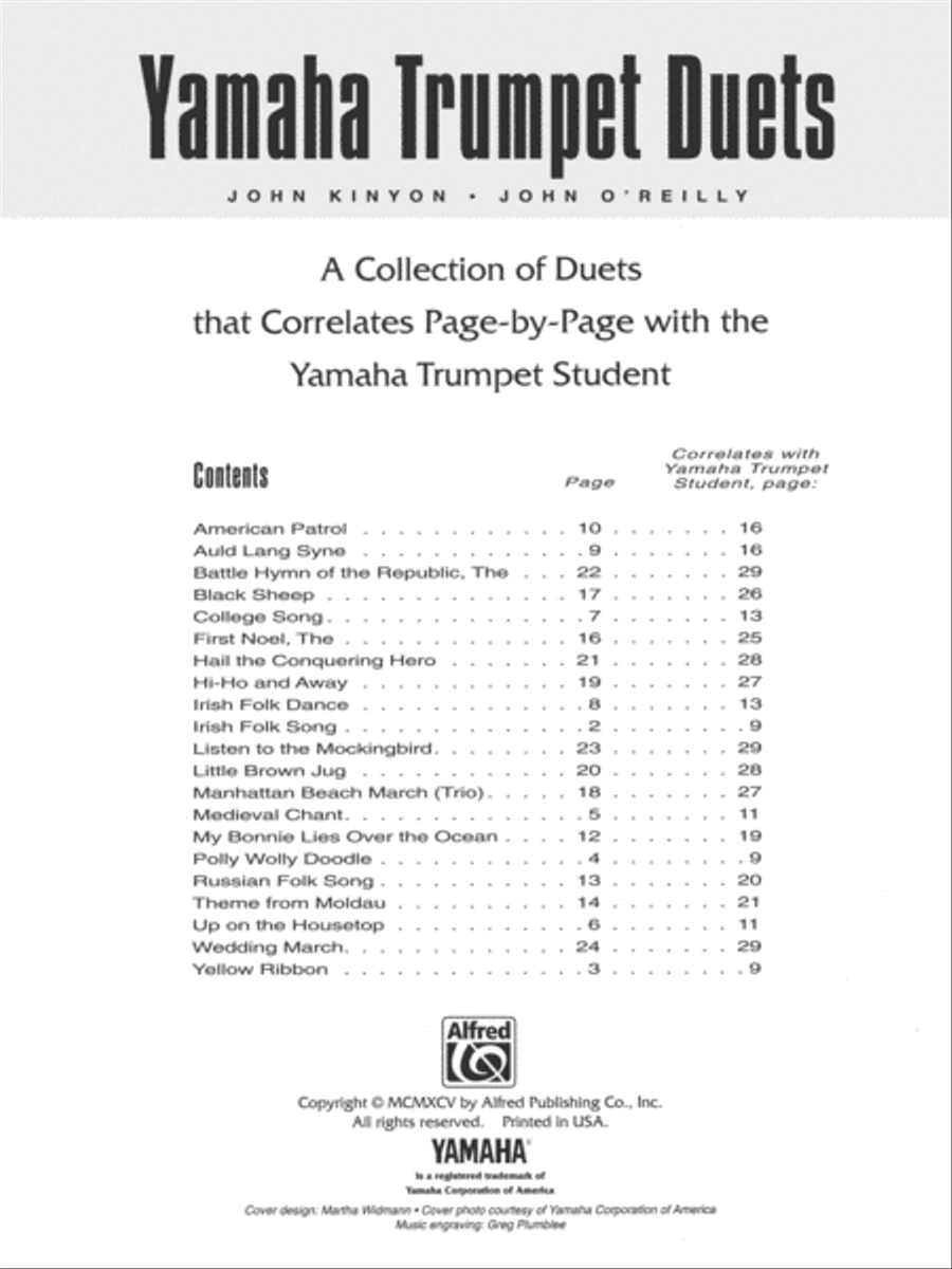 Yamaha Trumpet Duets Yamaha Trumpet Duets Trumpet Duet scores gallery preview page 5