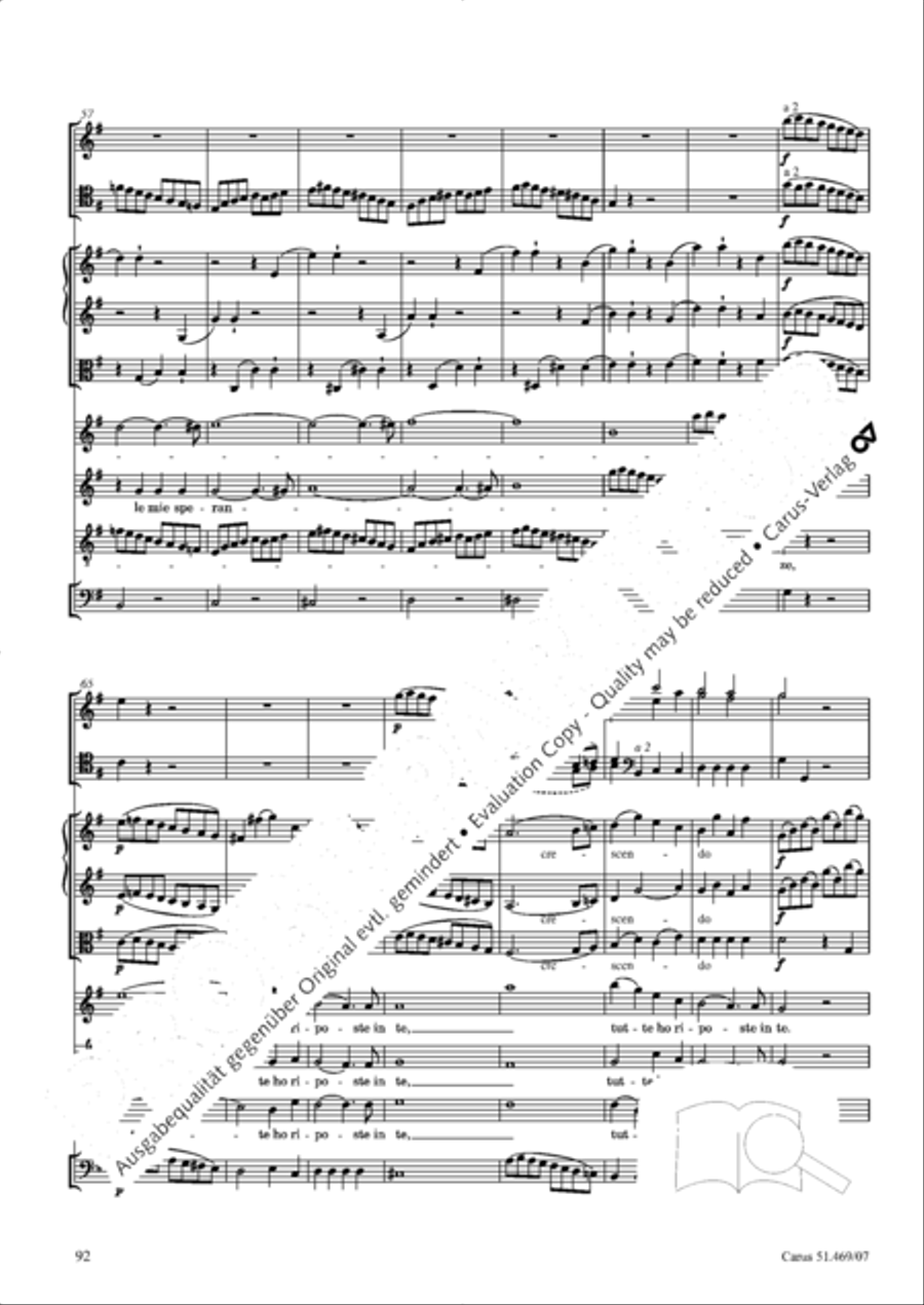 Davide penitente 4-Part scores gallery preview page 105