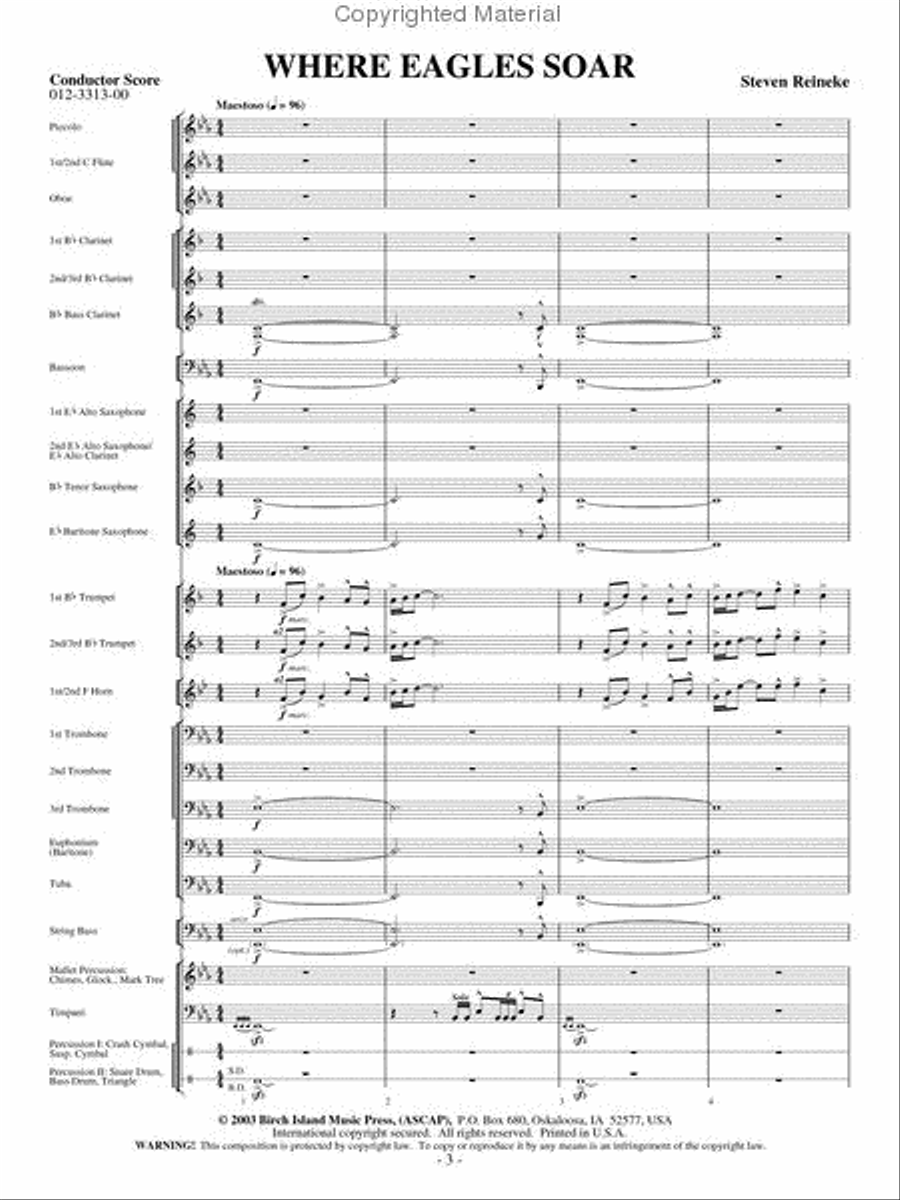 Where Eagles Soar Concert Band scores gallery preview page 2