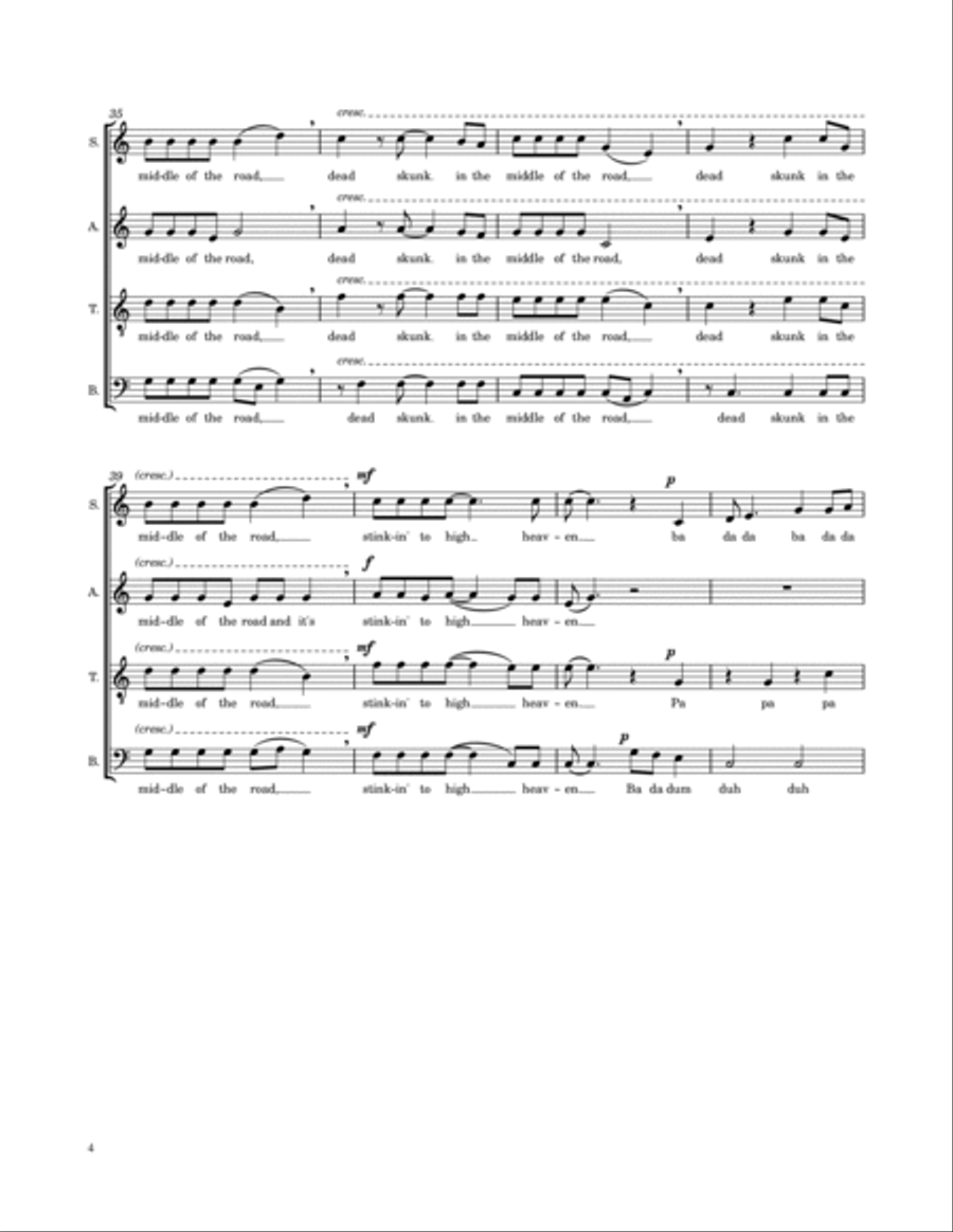 Dead Skunk 4-Part scores gallery preview page 4