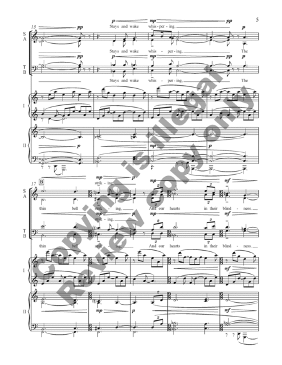 American Triptych: III. Mariner's Carol (Choral Score) 4-Part scores gallery preview page 5