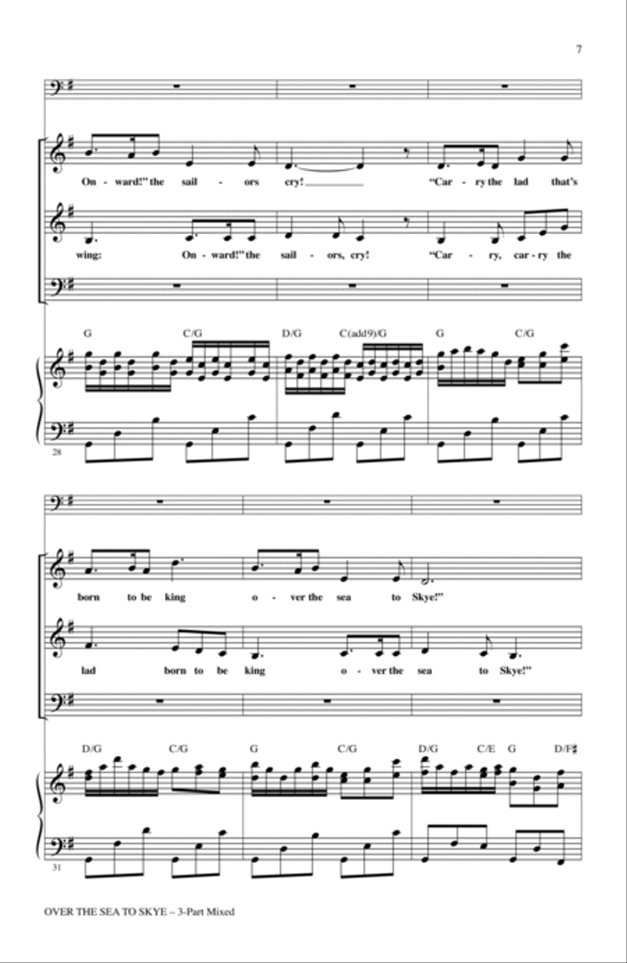 Over The Sea To Skye 3-Part scores gallery preview page 5
