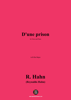 Book cover for R. Hahn-D'une prison,in B flat Major