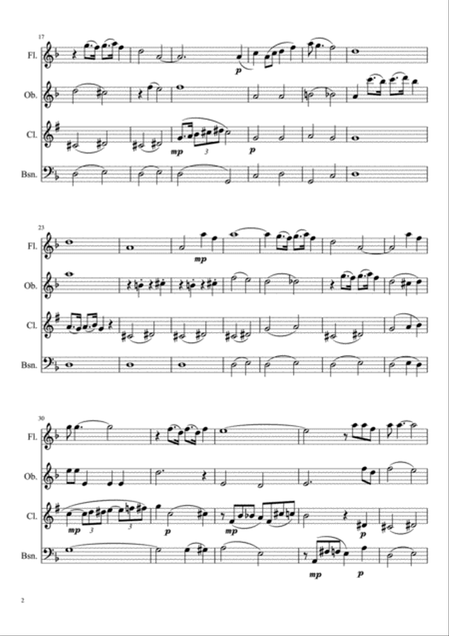 Summertime Woodwind Quartet scores gallery preview page 3