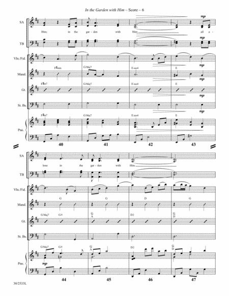 In the Garden with Him - Rhythm Score and Parts