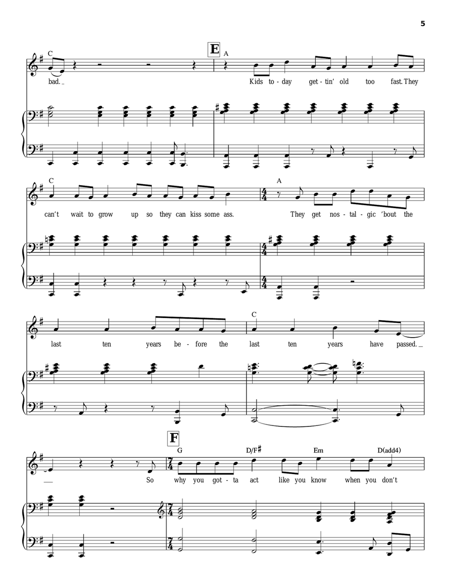 Bastard Bastard Piano scores gallery preview page 5