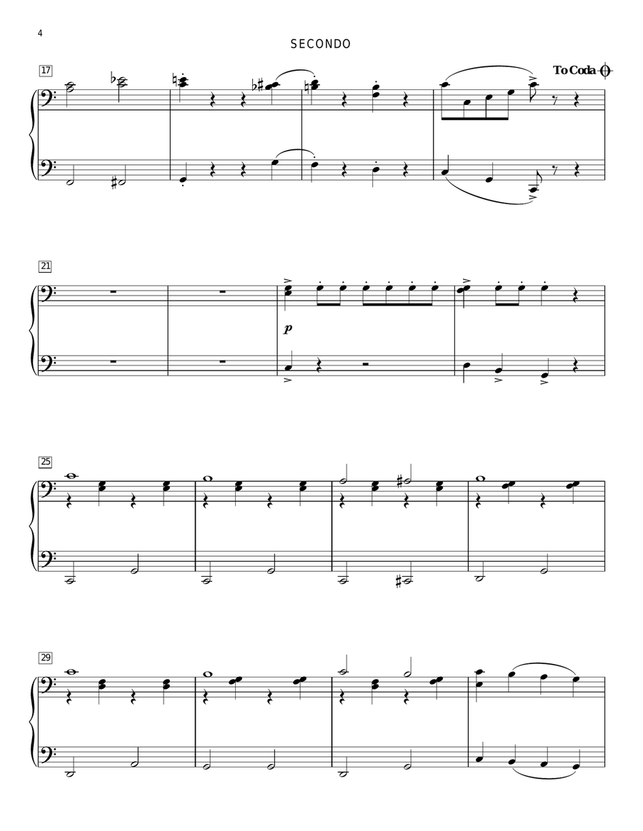 Supercalifragilisticexpialidocious (from Mary Poppins) Piano Duet scores gallery preview page 3