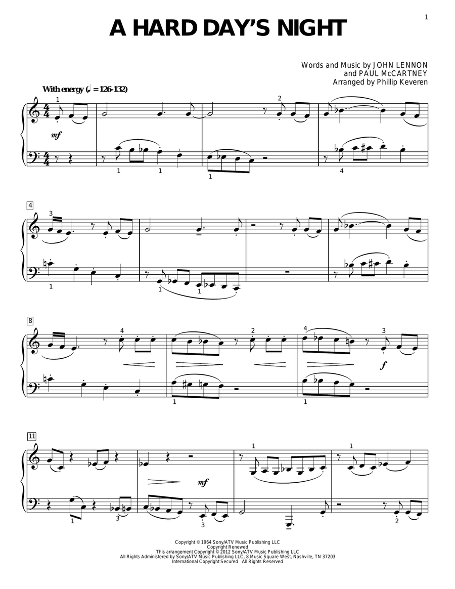 A Hard Day's Night [Classical version] (arr. Phillip Keveren)
