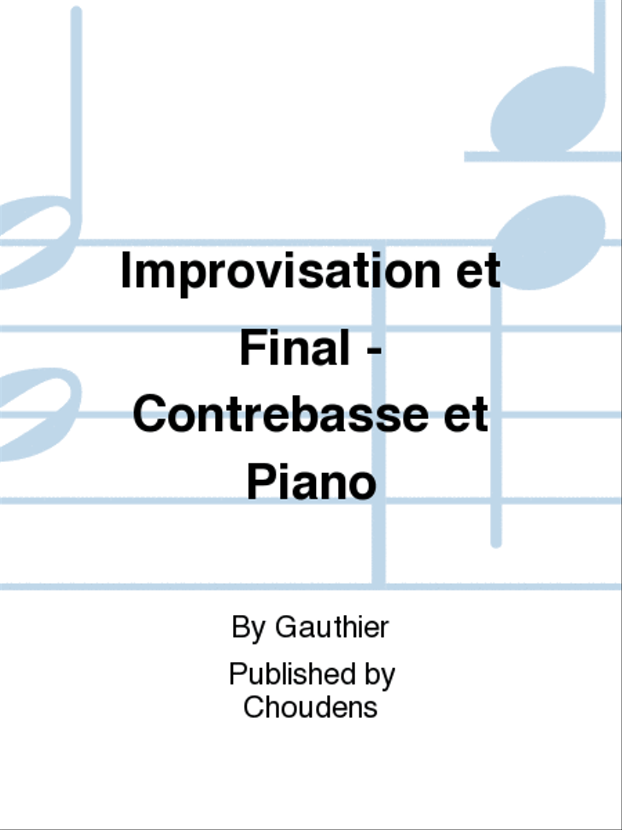 Improvisation et Final - Contrebasse et Piano Double Bass scores gallery preview page 1