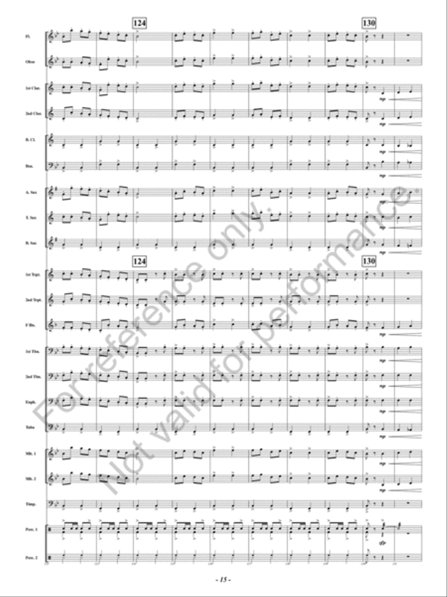 Infernal Galop Concert Band scores gallery preview page 16