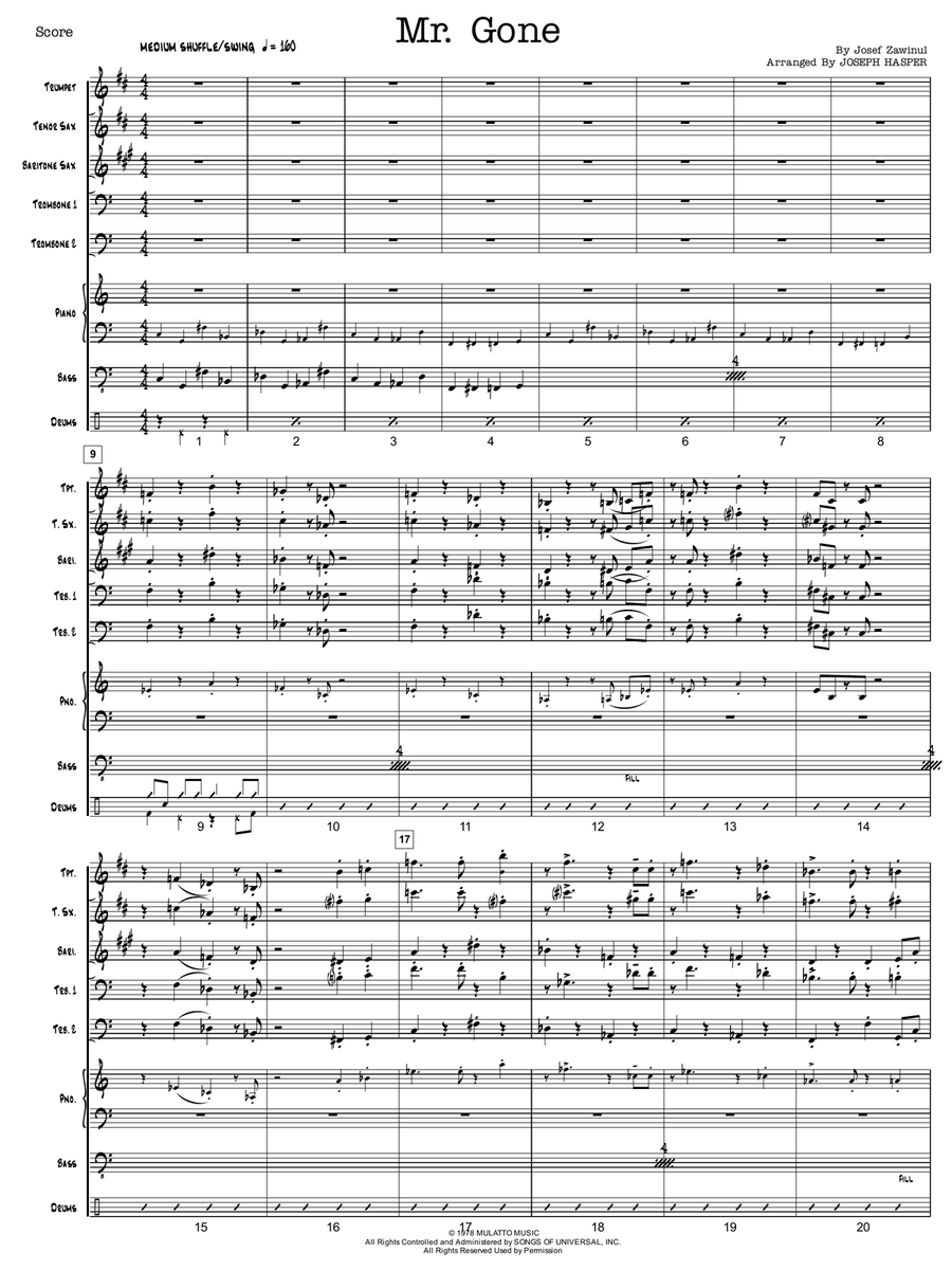Mr. Gone Small Ensemble scores gallery preview page 2