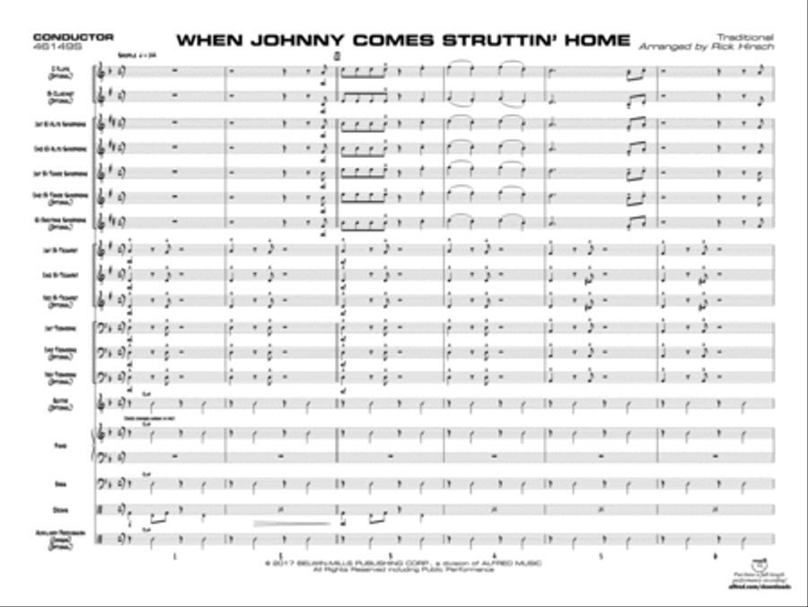 When Johnny Comes Struttin' Home: Score Jazz Ensemble scores gallery preview page 3