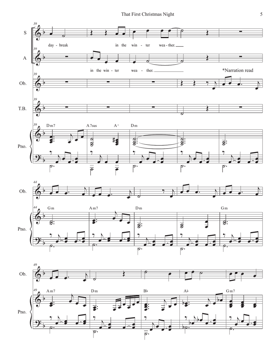 That First Christmas Night (Duet for Soprano and Alto solo) Alto Voice scores gallery preview page 5