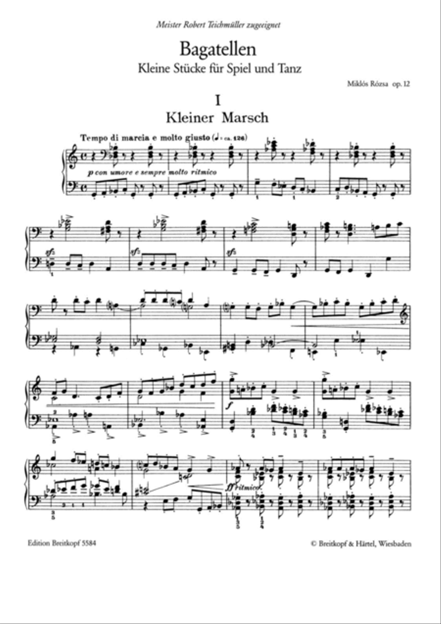 Bagatelles Op. 12 Bagatelles Op. 12 Piano Solo scores gallery preview page 2