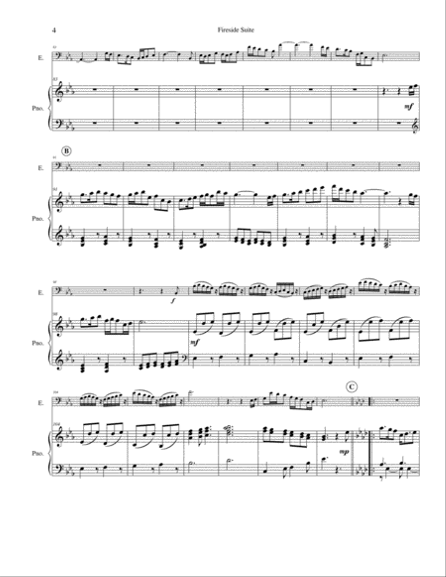 Fireside Suite Fireside Suite Euphonium scores gallery preview page 4