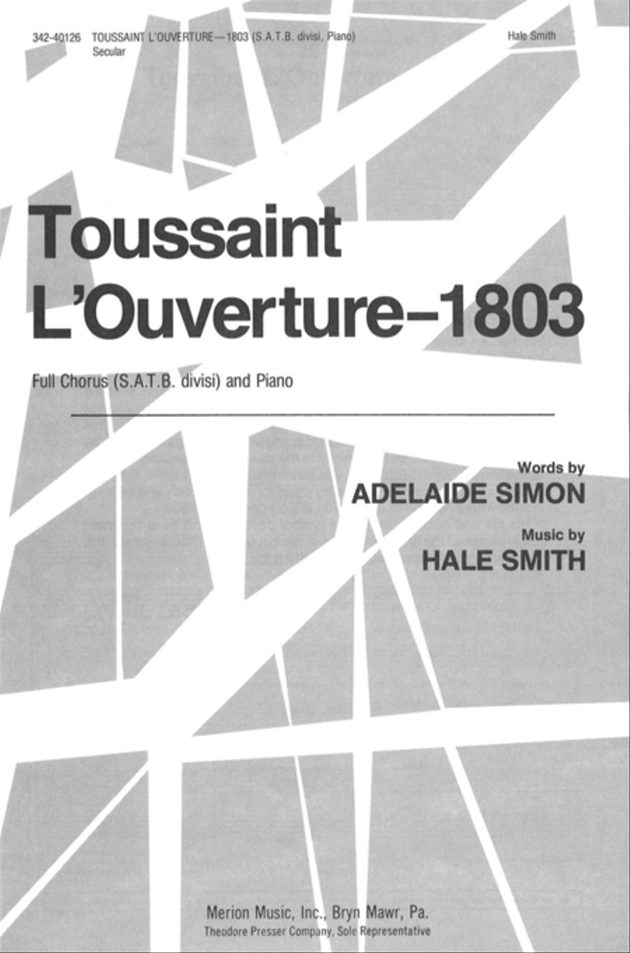 Toussaint L'Ouverture-1803 4-Part scores gallery preview page 1