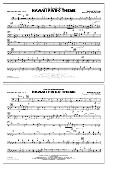 Hawaii Five-O Theme - Baritone B.C. (Opt. Tbn. 2)