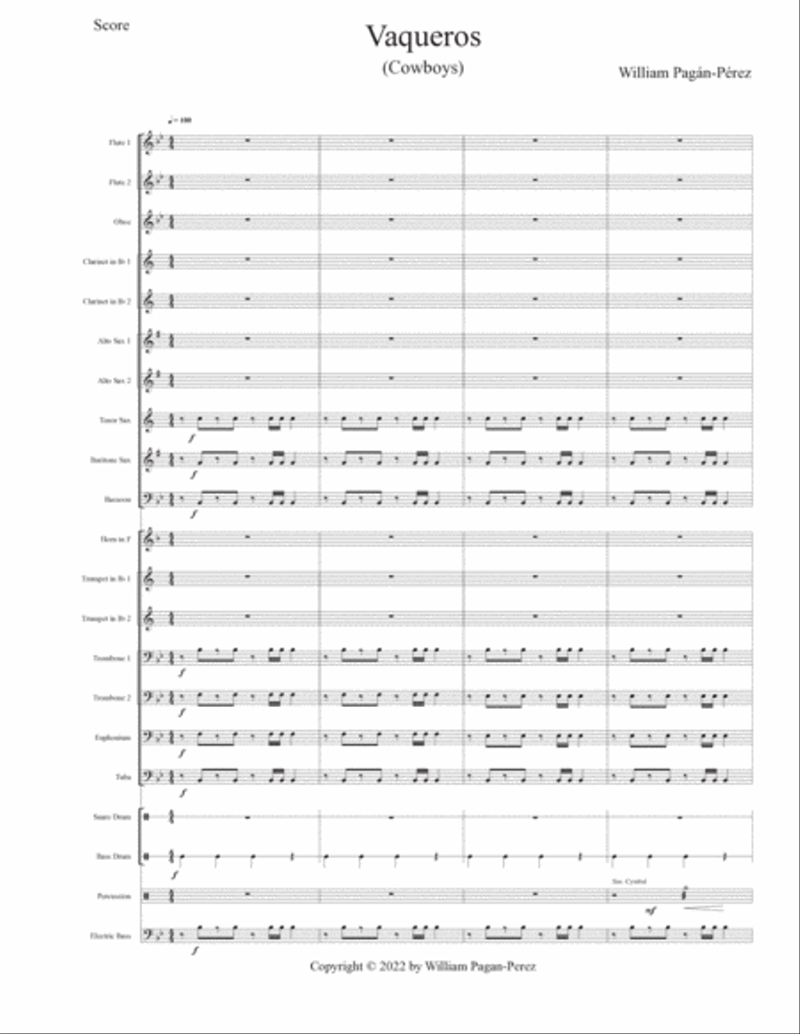 Vaqueros (Cowboys) For Concert Band Concert Band scores gallery preview page 2