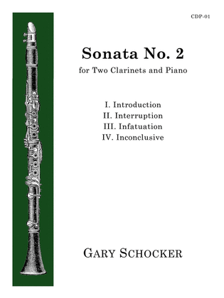 Book cover for Sonata No. 2 for Two Clarinets and Piano