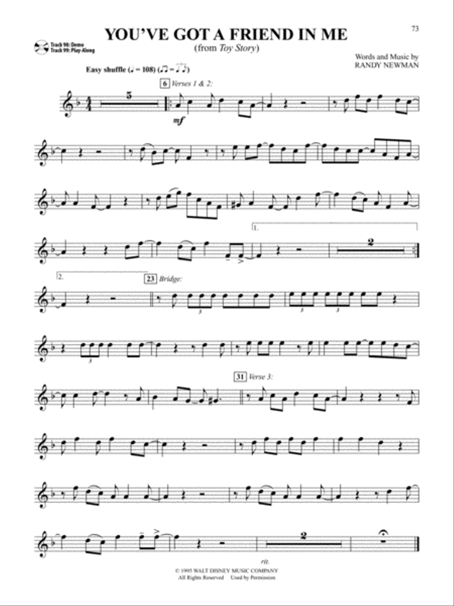 Top Hits from TV, Movies & Musicals Instrumental Solos Trumpet Solo scores gallery preview page 11