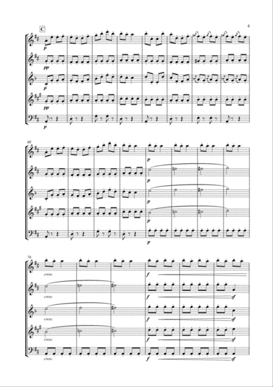 Galop Infernal (Can Can) for Woodwind Quintet Woodwind Quintet scores gallery preview page 6