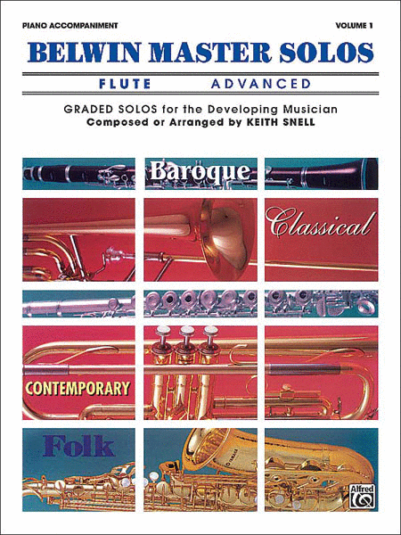 Belwin Master Solos Volume 1 (Flute) Advanced Piano Accompaniment.