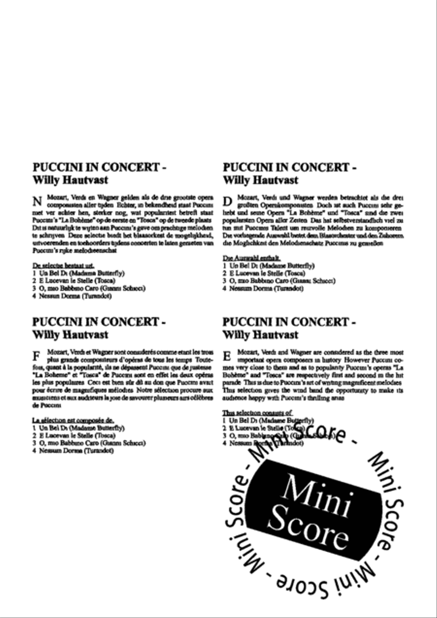 Puccini in Concert Concert Band scores gallery preview page 5