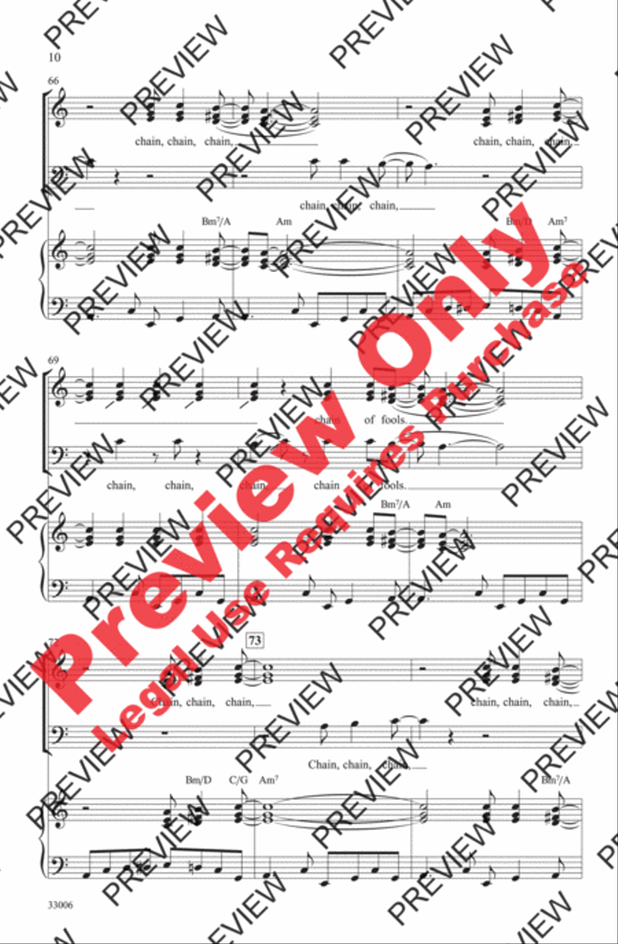 Chain of Fools 3-Part scores gallery preview page 10