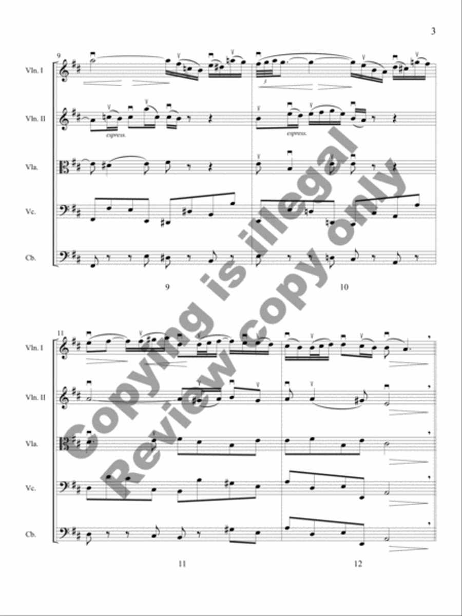 Air in D Major: from Orchestral Suite No. 3, BWV 1068 String Orchestra scores gallery preview page 5