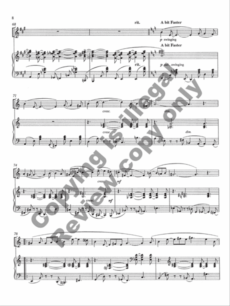 Vocalise for Flugelhorn & Piano Flugelhorn scores gallery preview page 8