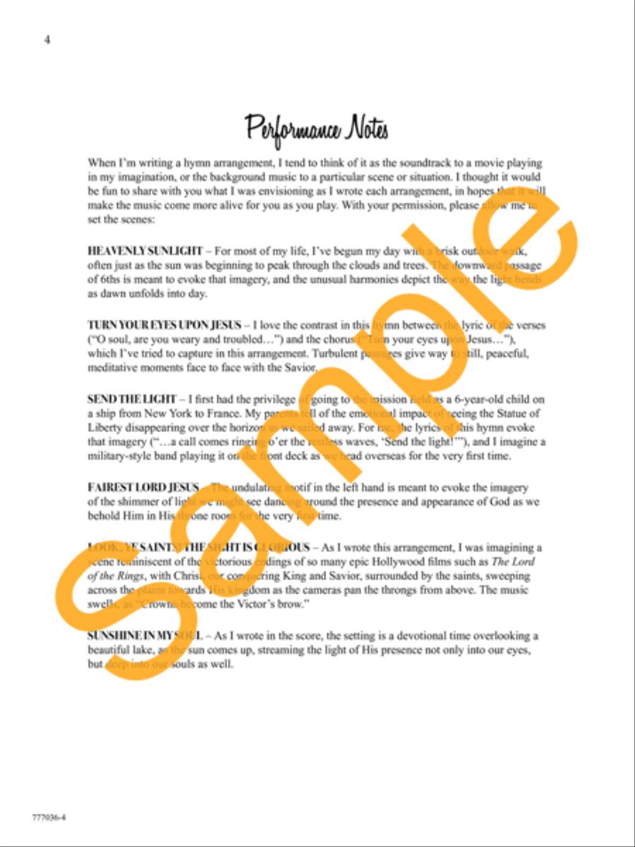 Thy Presence, My Light Piano Solo scores gallery preview page 5
