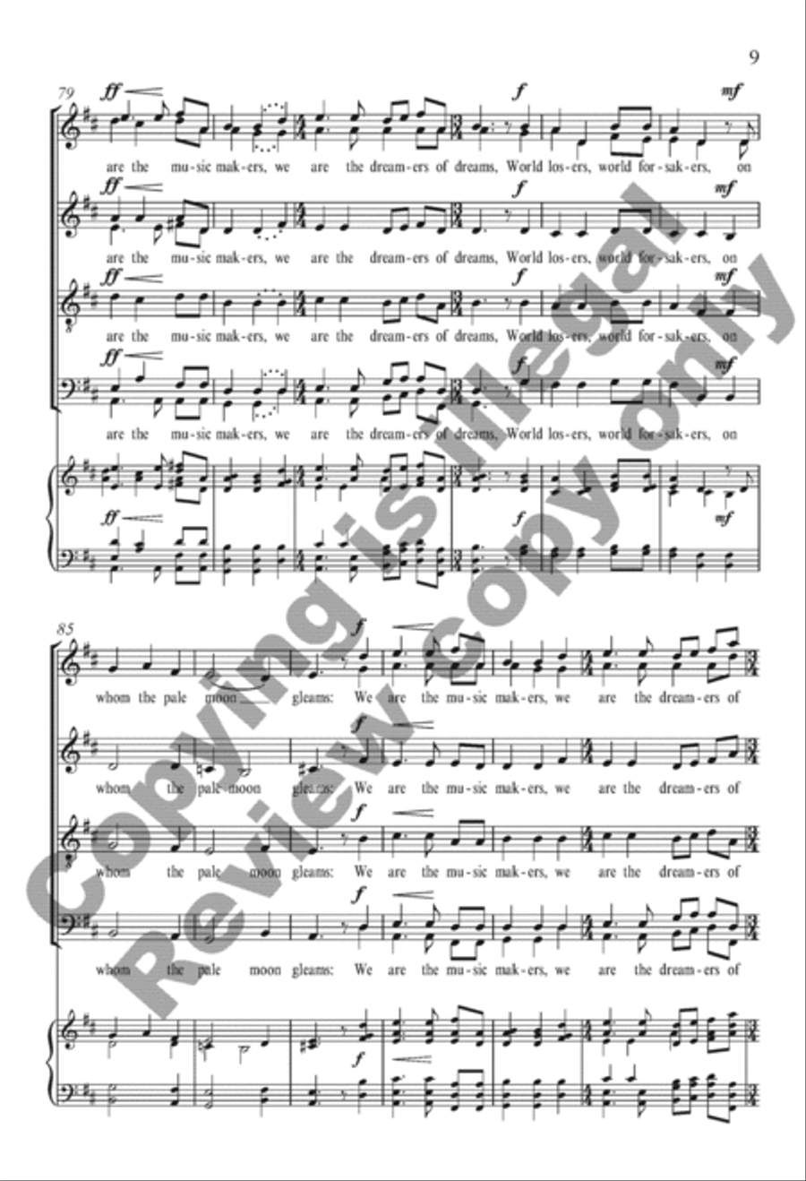 We Are the Music Makers Divisi scores gallery preview page 9